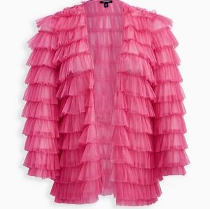 BETSEY JOHNSON PINK RUFFLE TORRID KIMONO